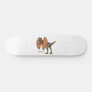 Dilofosaurus tecknad illustration mini skateboard bräda 18,5 cm