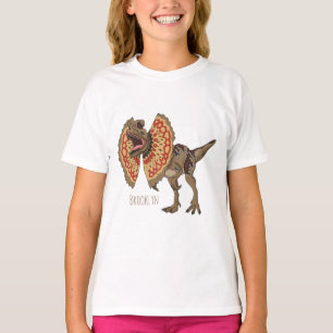 Dilofosaurus tecknad illustration t shirt