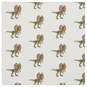 Dilofosaurus tecknad illustration tyg
