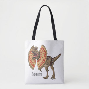 Dilofosaurus tecknad illustration tygkasse