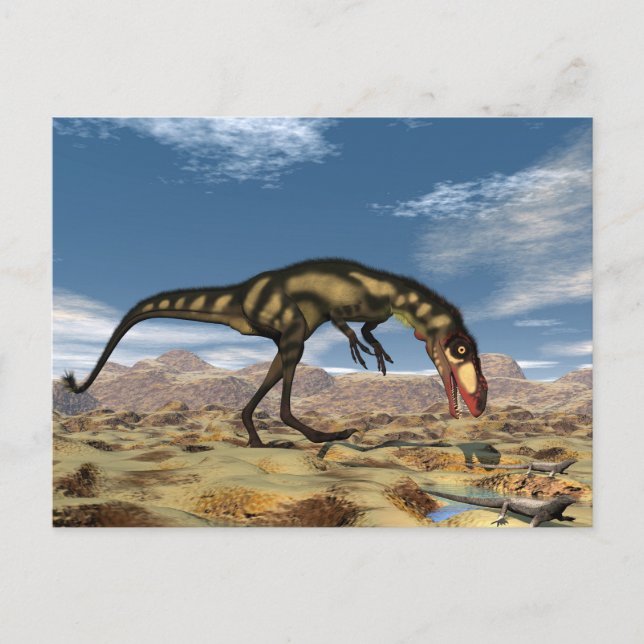 Dilong dinosaur - 3D-rendering Vykort (Framsida)