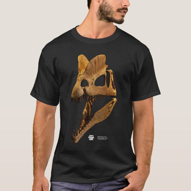 Dilophosaurusskalle Tee (Framsida)