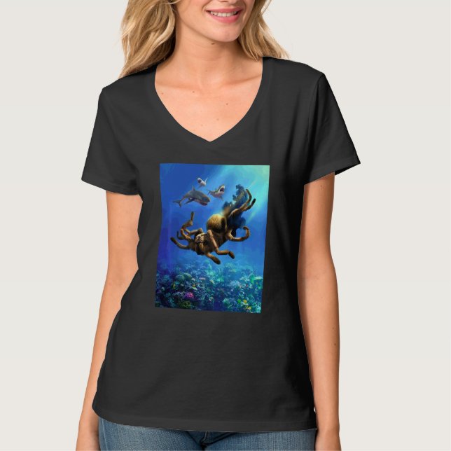 Diloppsdiskett Havsspider Octopus T Shirt (Framsida)