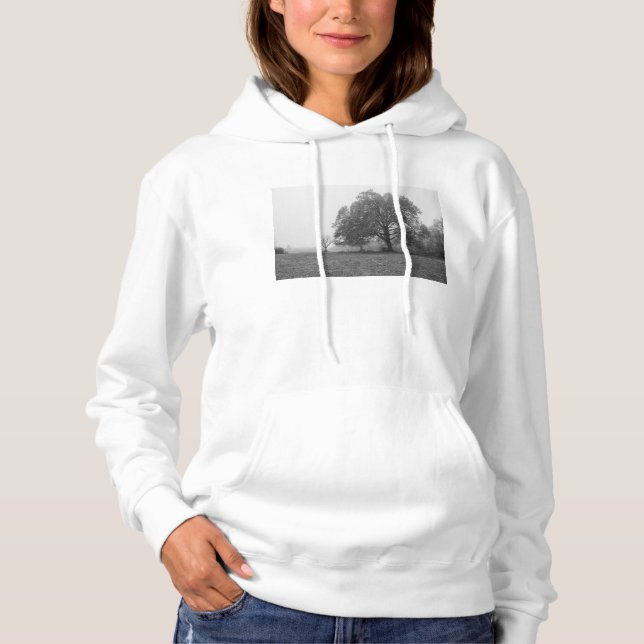 Dim gråtonig höstmorgon tee shirt (Framsida)