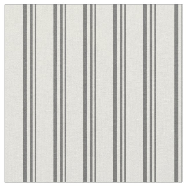 Dim Grått & Beige stripe/länt Mönster Tyg (Närbild)