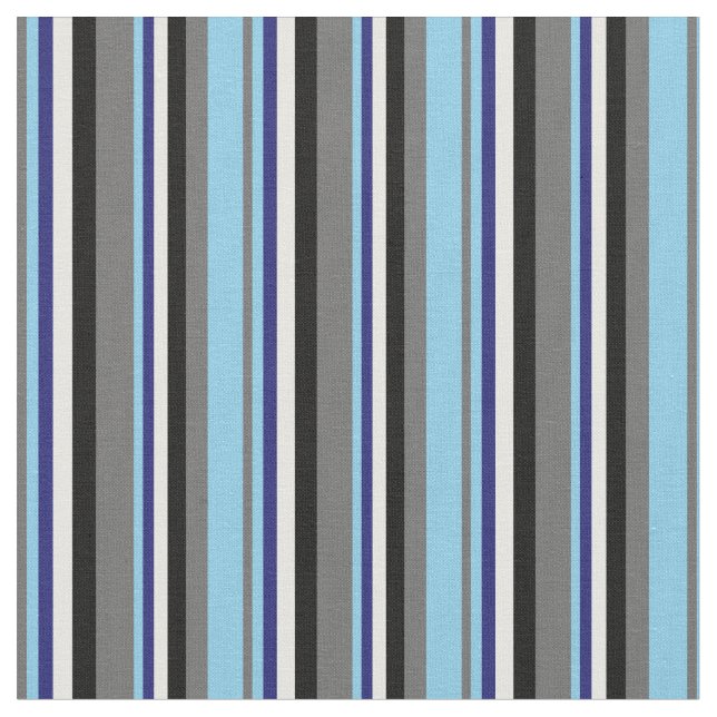 Dim Grått, Himlar Blue, Midnight Blue, White & Bla Tyg (Närbild)
