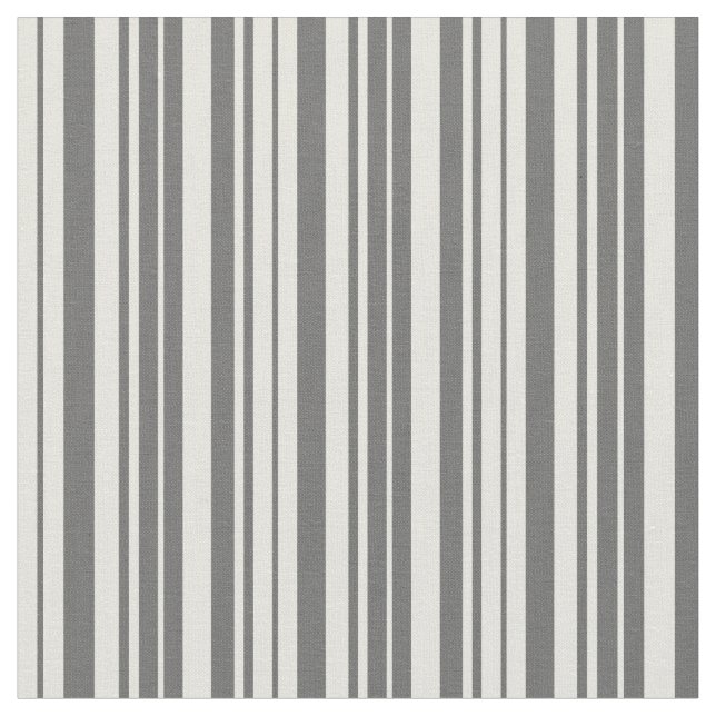 Dim Grått och Beige Färgad Rand Mönster Tyg (Närbild)