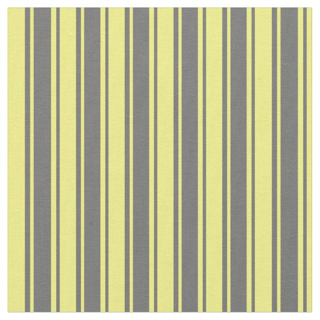 Dim Grått och Gult, stripe/länt Mönster Tyg (Närbild)