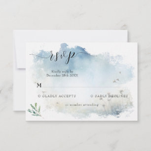 Dim Morgon Äng Bröllop RSVP OSA Kort