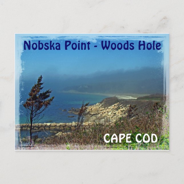 Dim morgon vid Nobska Point - Cape Cod MA Vykort (Framsida)