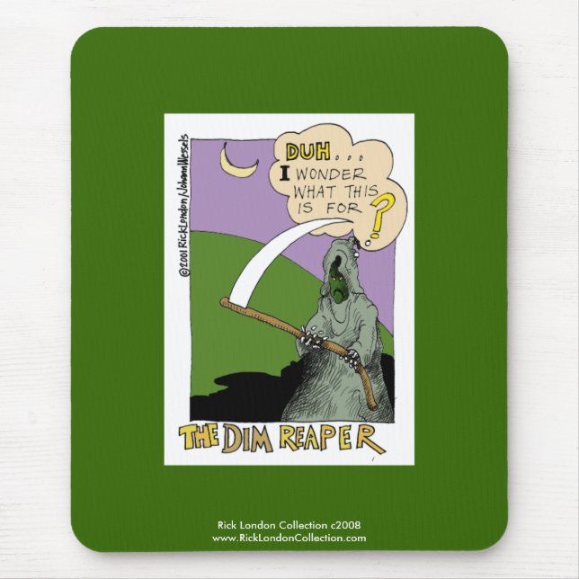 Dim Reaper Halloween Tecknad Mouse Pad Musmatta (Framsidan)