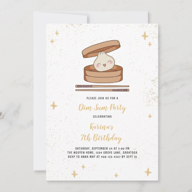Dim Sum Dumpling Party Inbjudningar (Framsida)