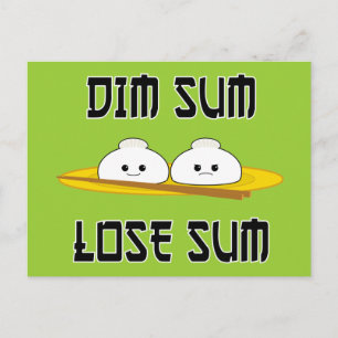 Dim Sum Förlora Summa Vykort
