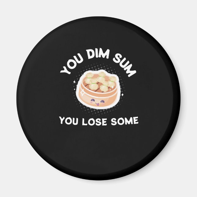 Dim Sum Funny Asian Food Dumplings Magnet (Framsidan)