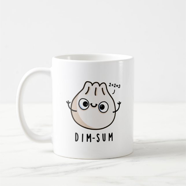 Dim-sum Funny Dimsum Math Pun Kaffemugg (Vänster)