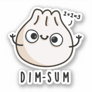 Dim-sum Funny Dimsum Math Pun Klistermärken
