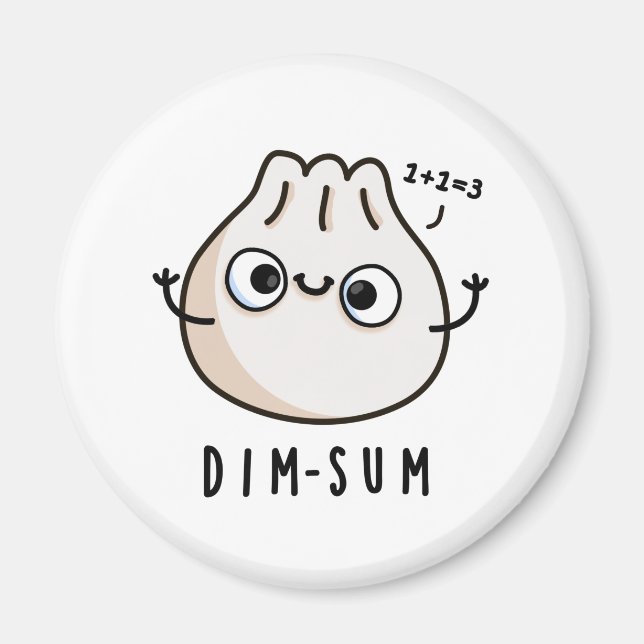 Dim-sum Funny Dimsum Math Pun Magnet (Framsidan)