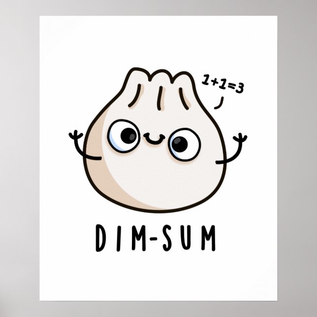 Dim-sum Funny Dimsum Math Pun Poster (Framsidan)