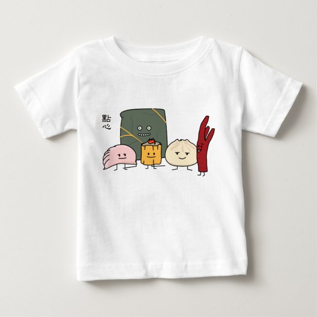 Dim Sum Gris Bao Shaomai Chinese dumpling Buns Bun Tee Shirt (Framsida)