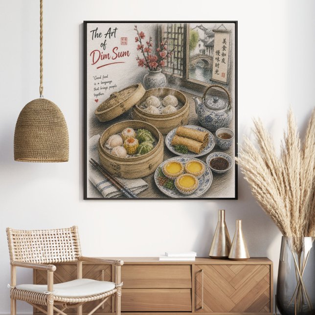 Dim Sum-konsten | Traditionell kinesisk te Poster (Skapare uppladdad)