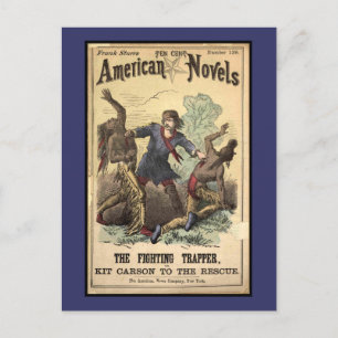 Dime Novel Kit Carson Vykort