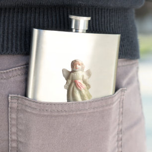 Dime Store Pill box Angel på en kolv Fickplunta