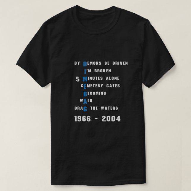 Dimebag RIP Classic T-Shirt (Design framsida)