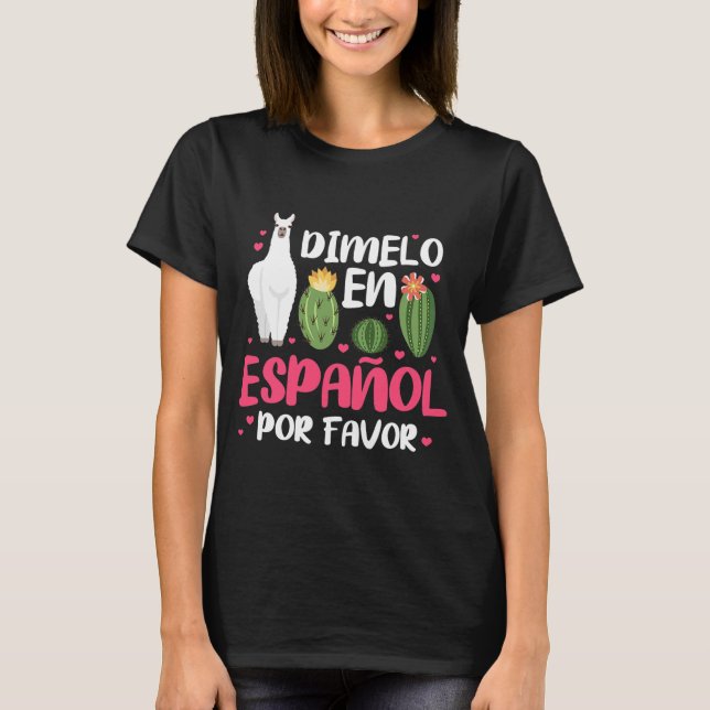 Dimelo en Espanol Spain TeacherMobile T Shirt (Framsida)
