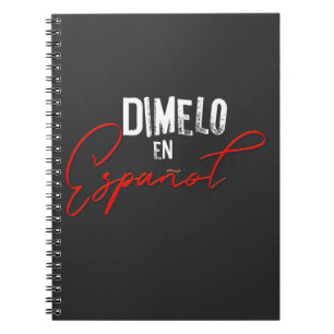 Dimelo En Espanol Spanska Bilingual Teacher och Anteckningsbok