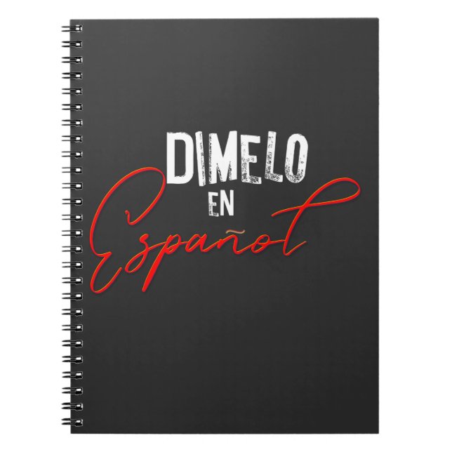 Dimelo En Espanol Spanska Bilingual Teacher och Anteckningsbok (Framsidan)