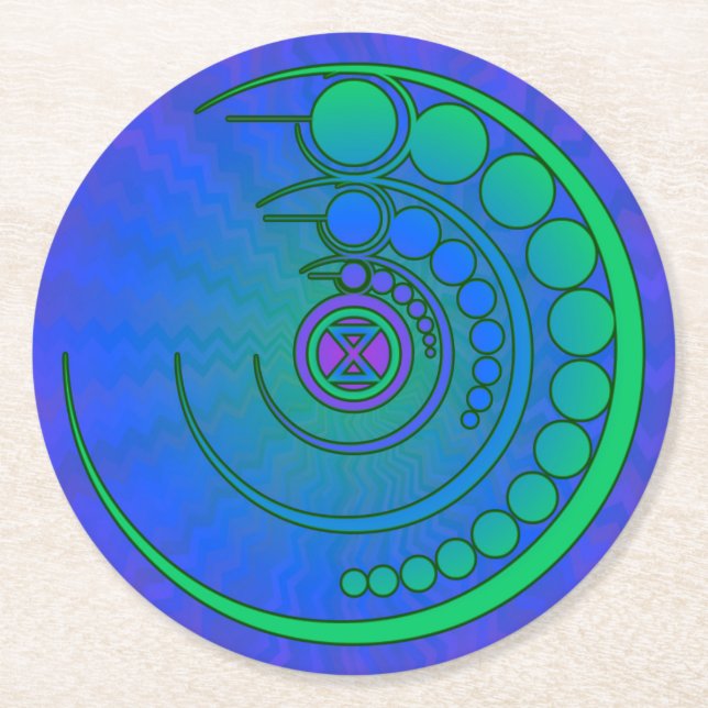 Dimension ZYX Underlägg Papper Rund (Framsidan)