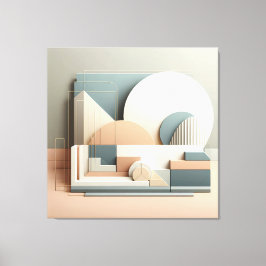 Dimensional Arc Structure Canvastryck