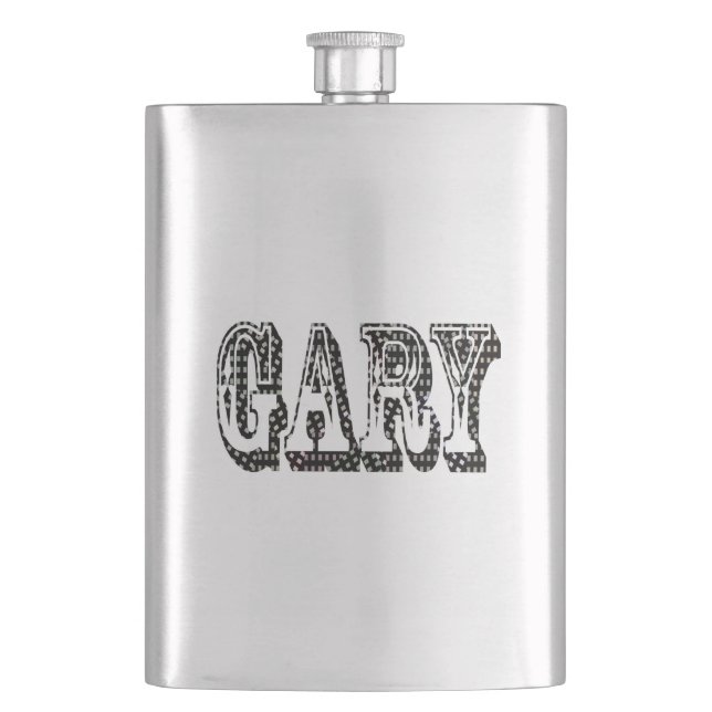 Dimensional Black White Gary Namn, Hip-kolv Fickplunta (Framsidan)