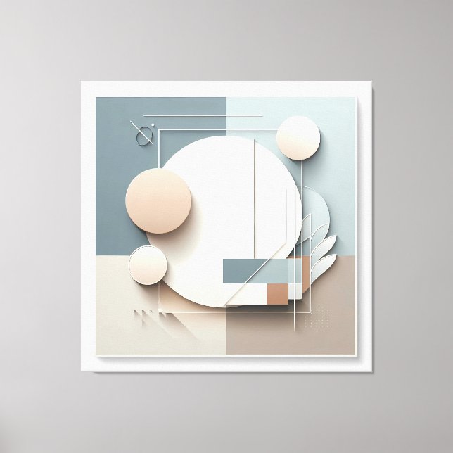 Dimensional Circle Composition Canvastryck (Framsida)