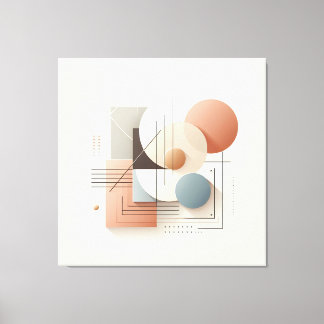 Dimensional Circle Flow Canvastryck