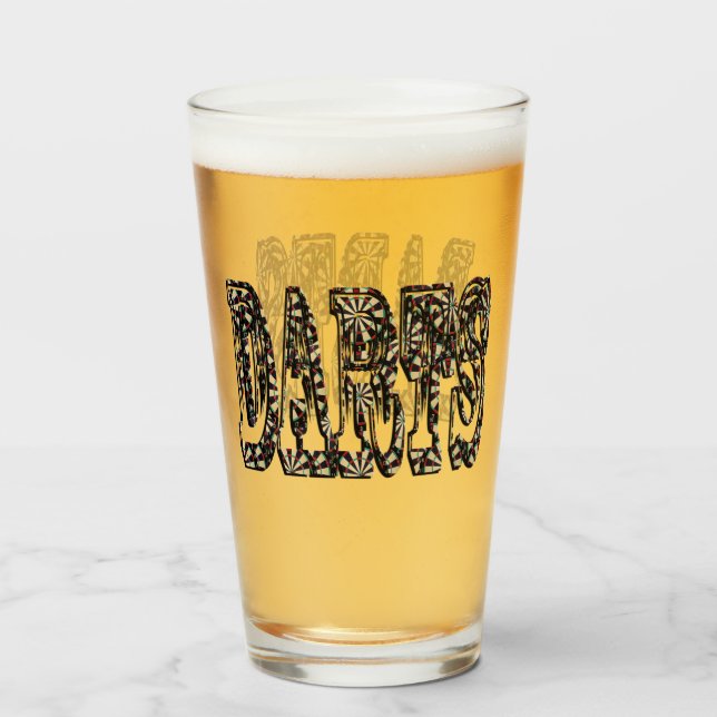 Dimensional Darts Logotyp. Glaskopp (Framsida fylld)