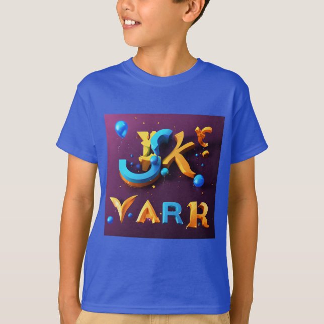 "Dimensional Elegance: 3D Yar Logotyp Tee" T Shirt (Framsida)