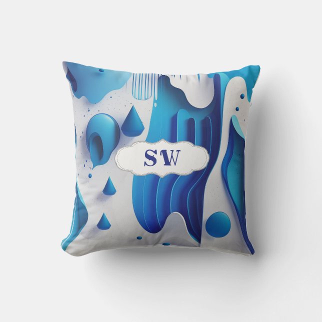 Dimensional Fluidity Abstract Accent Pillow Kudde (Framsida)