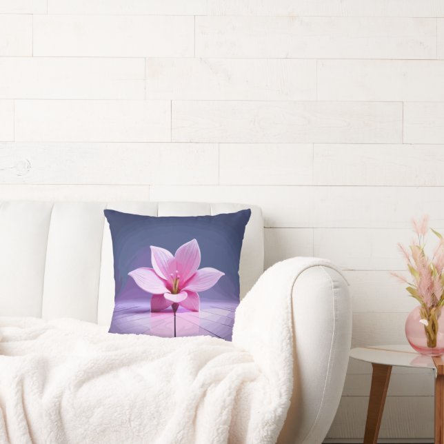 Dimensional Gladioli: Rosa och Lila mästerverk Kudde (Soffa)