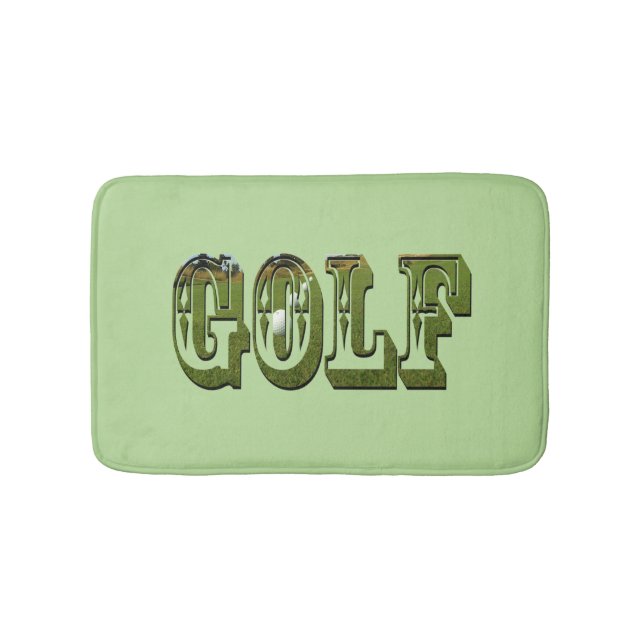 Dimensional Grönt Golf Bild Logotyp Badrumsmatta (Framsidan)