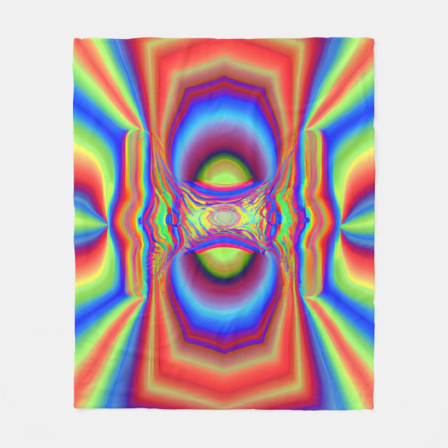 Dimensional Intersection Digital konst Fleecefilt (Framsidan)