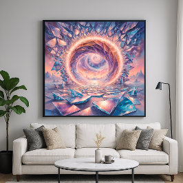 Dimensional Portal - Surreal Illustration Stil Poster
