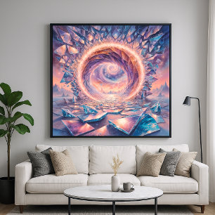 Dimensional Portal - Surreal Illustration Stil Poster