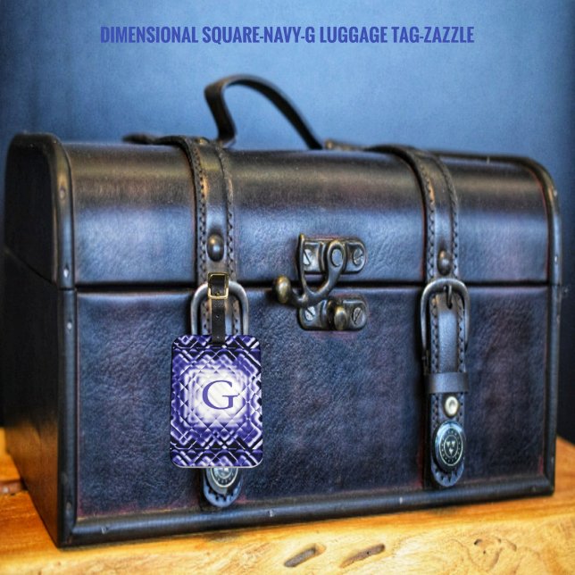 Dimensional Square-Navy-G Bagagebricka (Skapare uppladdad)