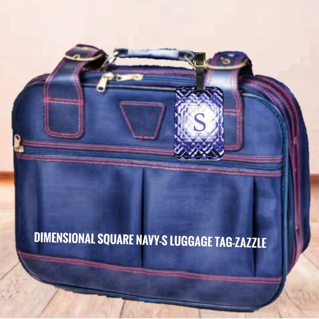 Dimensional Square-Navy-S Bagagebricka (Skapare uppladdad)