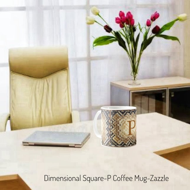 Dimensional Square-P Kaffemugg (Skapare uppladdad)