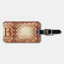 Dimensional Square-Red-B Bagagebricka