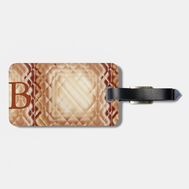 Dimensional Square-Red-B Bagagebricka (Baksida Vågrät)