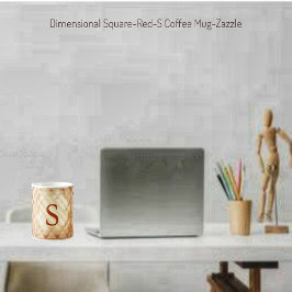 Dimensional Square-Red-S Kaffemugg