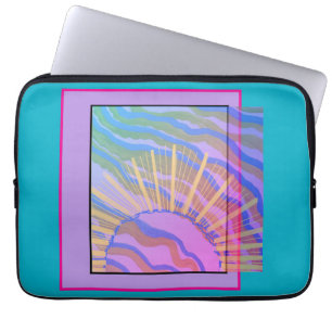 Dimensionell Abstrakt Laptop Fodral